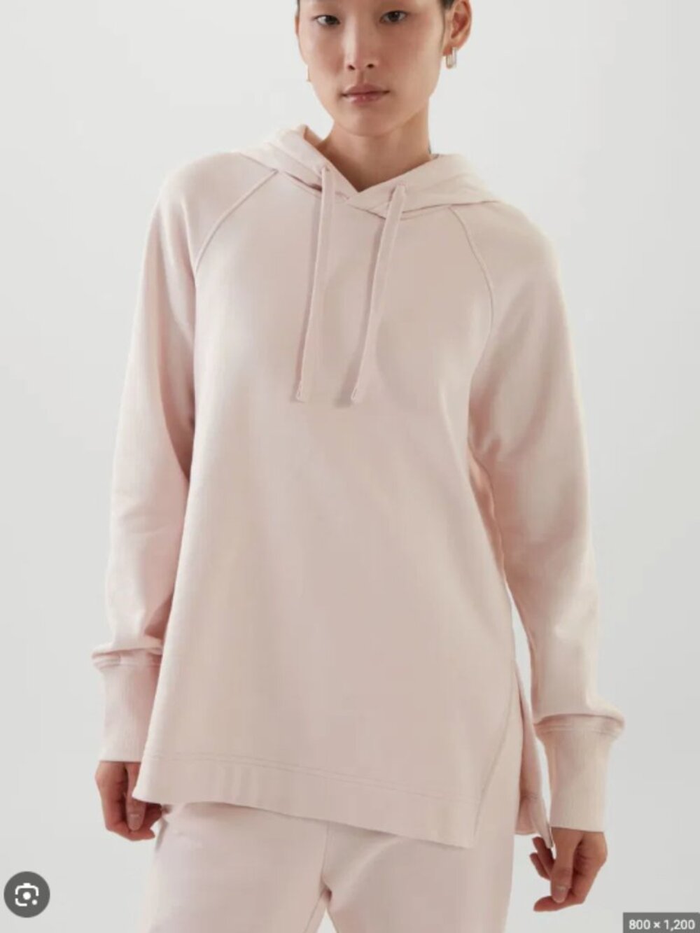 COS Longline Pink Hoodie